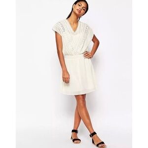Moon River Cream Dress with Embroidered Details